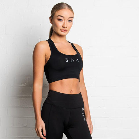304 Active Sports Bra Reflective Black