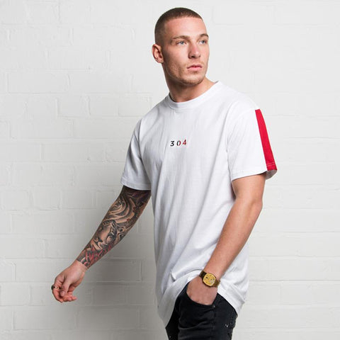 White Split EMB T-shirt