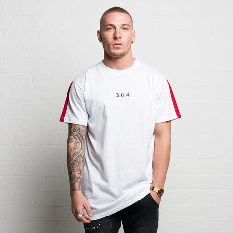 White Split EMB T-shirt